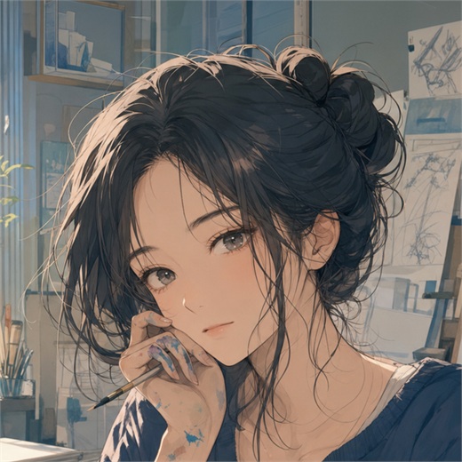 AIフレンドのキャラクター（絵筆を持つ女性）