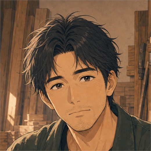 AIフレンドのキャラクター（無精ひげの男性）